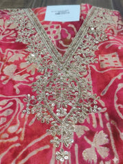 Embroidered Cotton Unstitched Suit With Pant