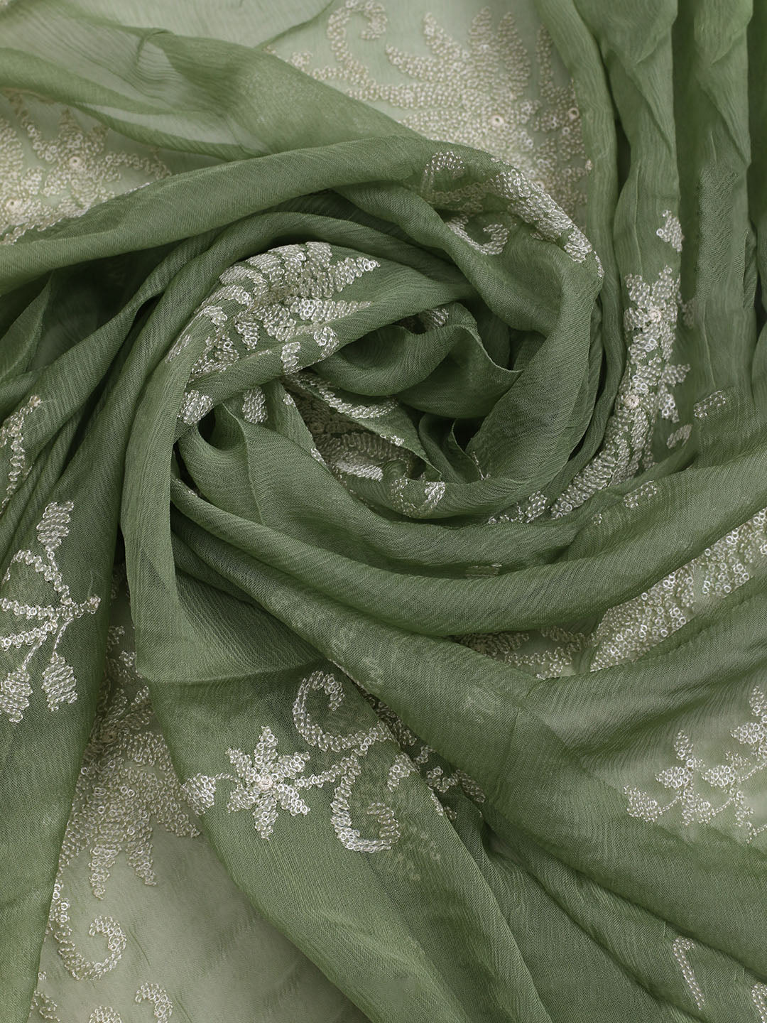 Embroidered Organza Unstitched Suit With Dupatta