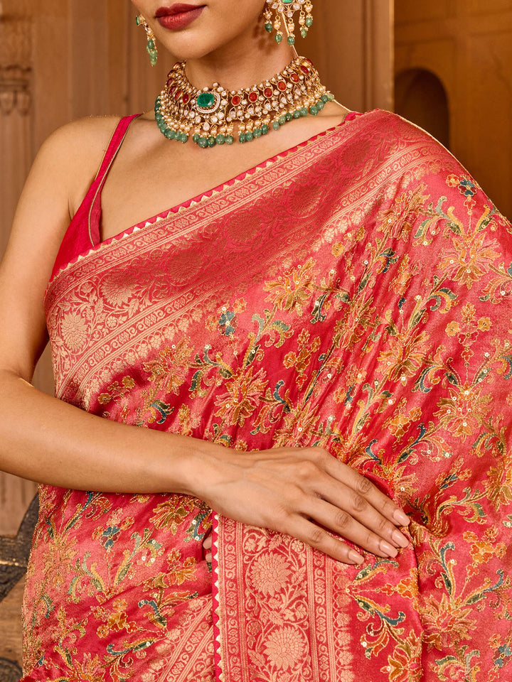 Rani Tissue Printed Saree