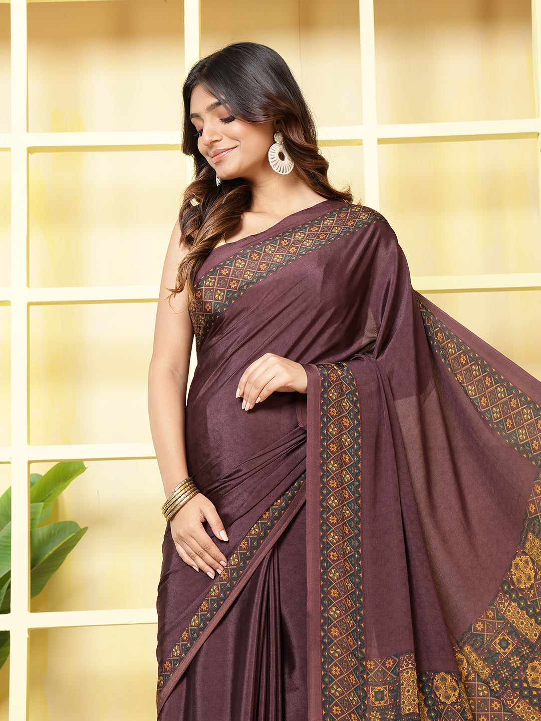 Digital Printed Crepe Saree
