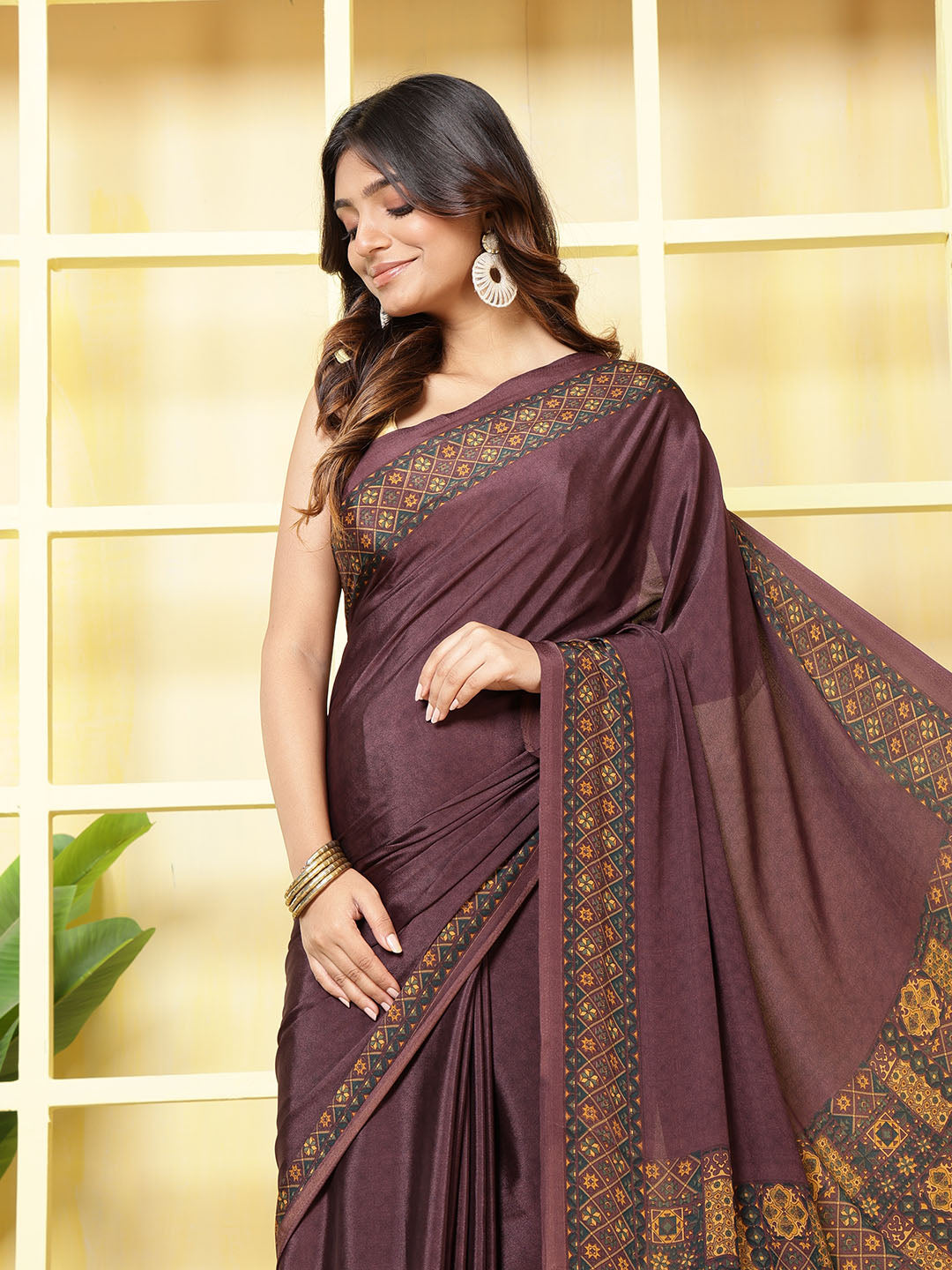 Digital Printed Crepe Saree
