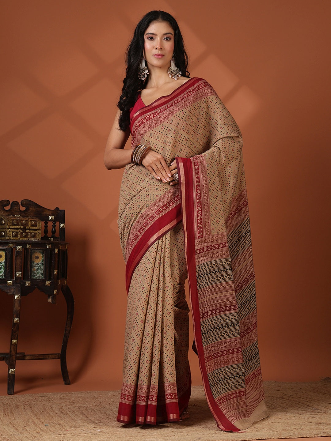 Digital Printed Art Silk Saree