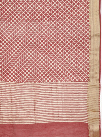 Abstract Woven Cotton Saree