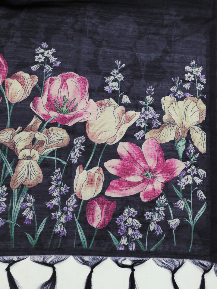 Printed Tussar Saree