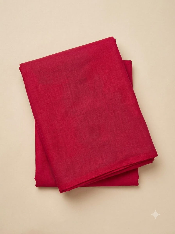 Hot Pink Chanderi Printed Unstitched Dress Material