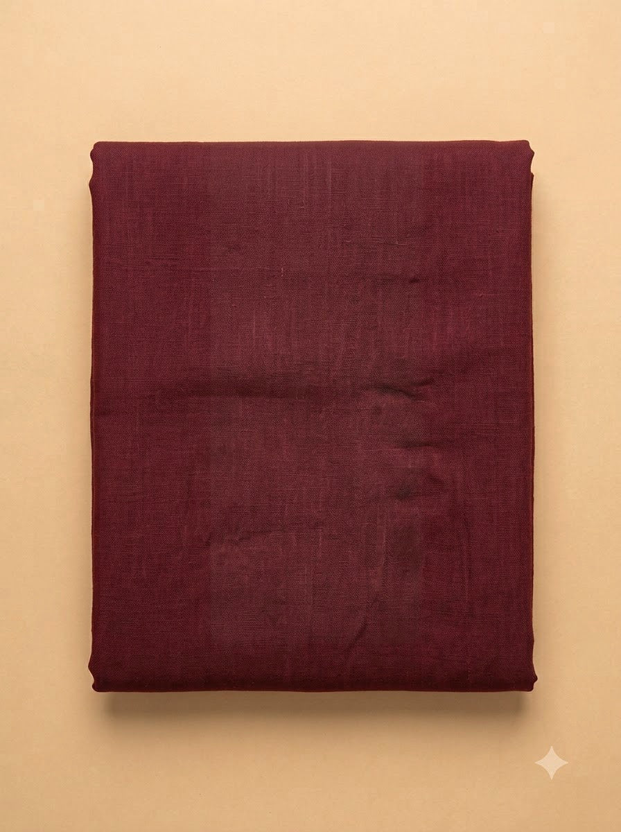 Maroon Chanderi Embroidered Unstitched Dress Material