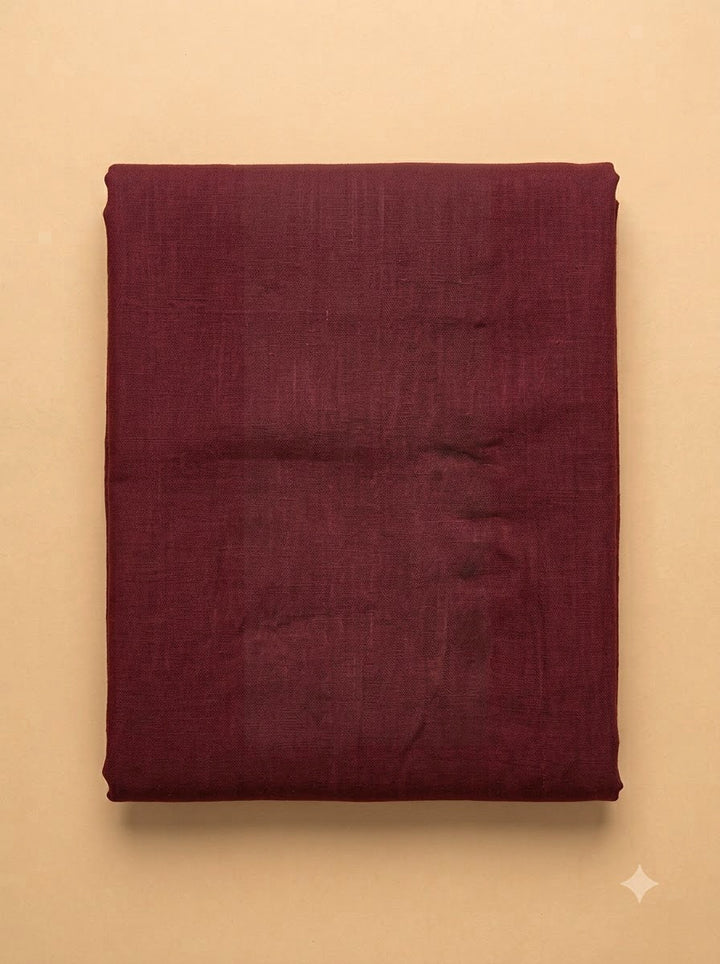 Maroon Chanderi Embroidered Unstitched Dress Material