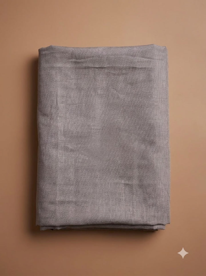 Mauve Linen Blend Printed Unstitched Dress Material