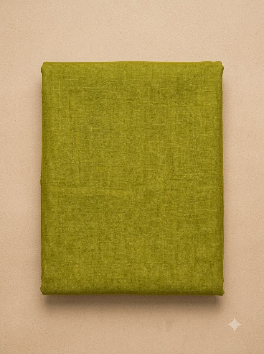 Pista Green Cotton Blend Embroidered Unstitched Dress Material