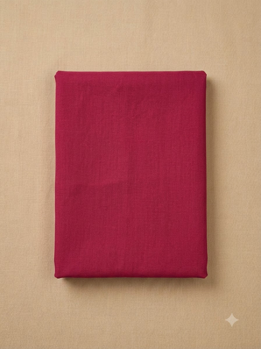 Hot Pink Cotton Blend Embroidered Unstitched Dress Material