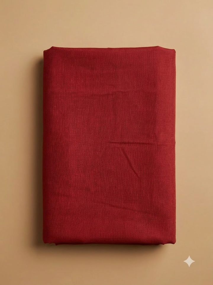 Maroon Cotton Blend Embroidered Unstitched Dress Material