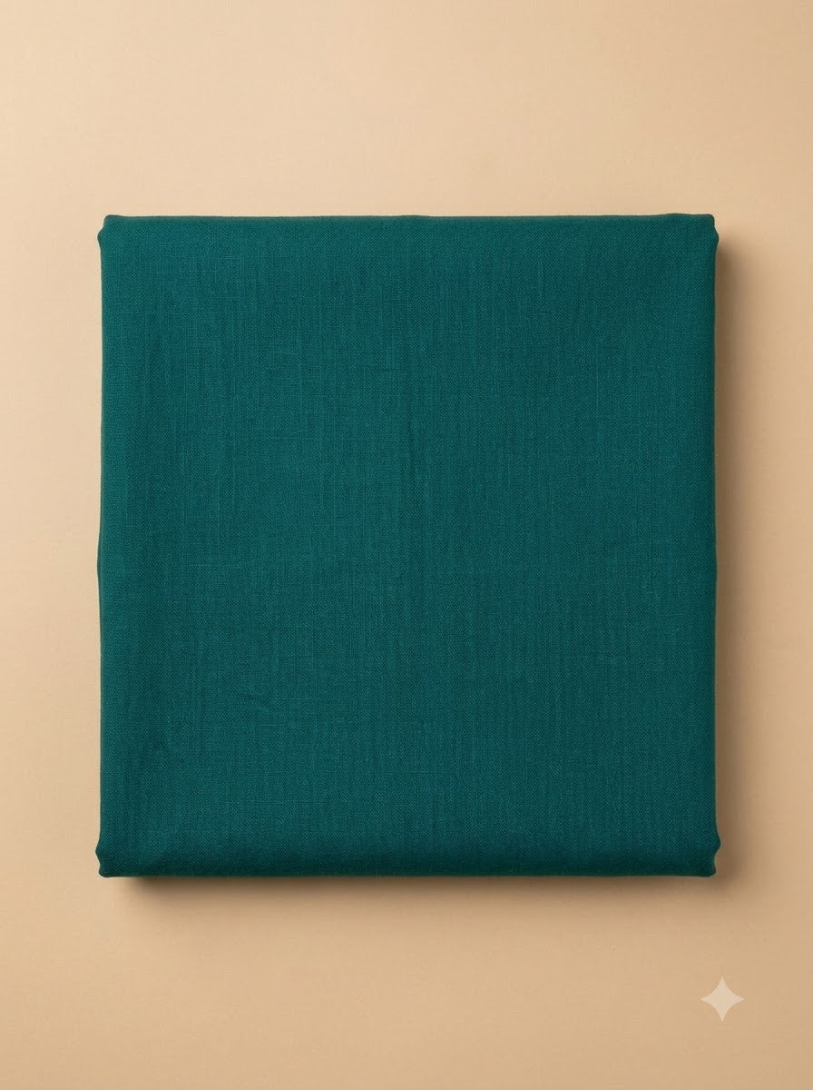 Rama Green Cotton Blend Embroidered Unstitched Dress Material