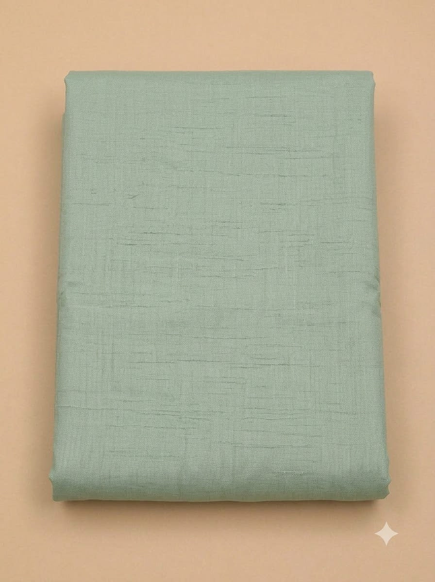 Aqua Chanderi Embroidered Unstitched Dress Material
