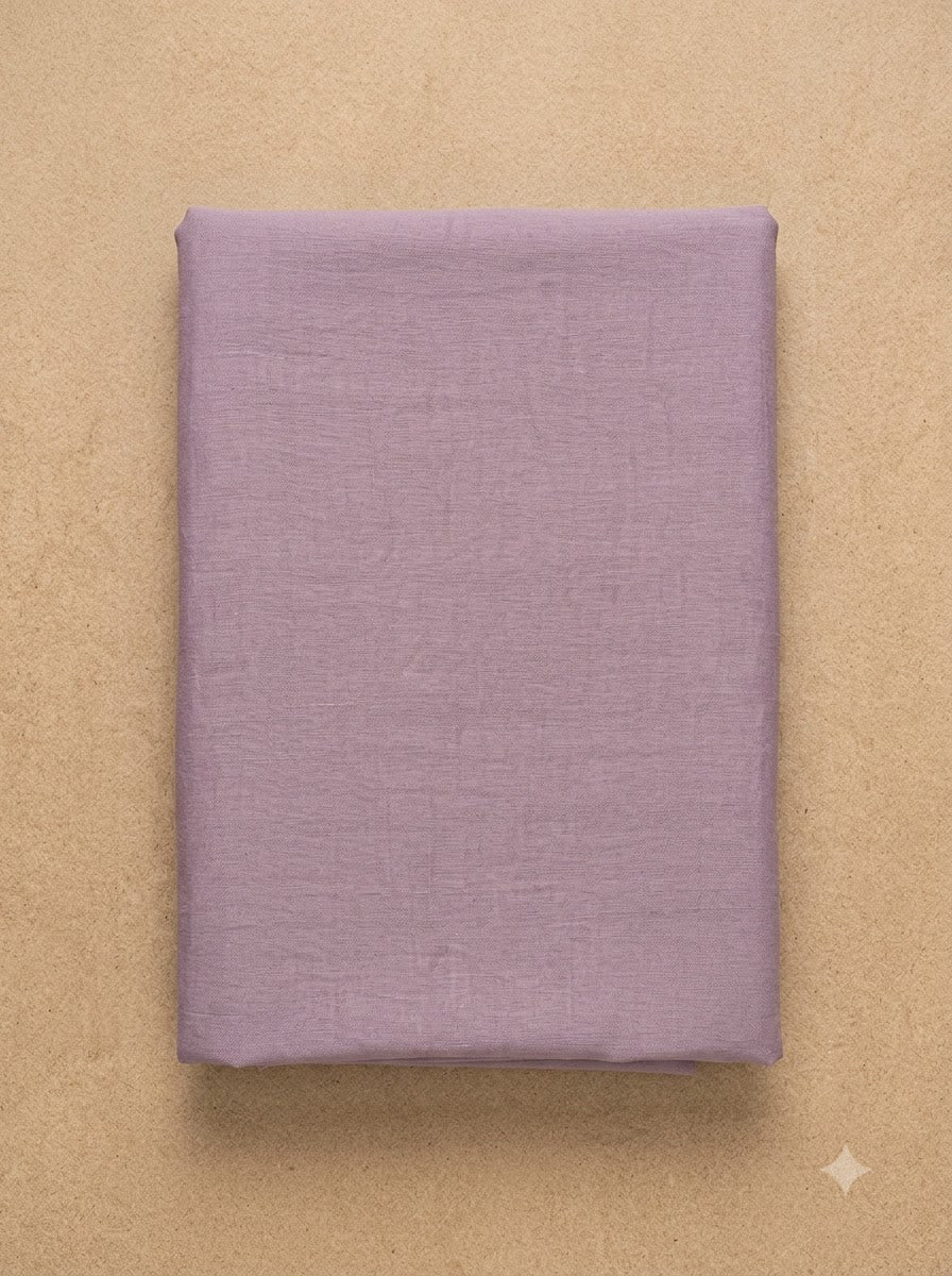 Lavender Chanderi Embroidered Unstitched Dress Material
