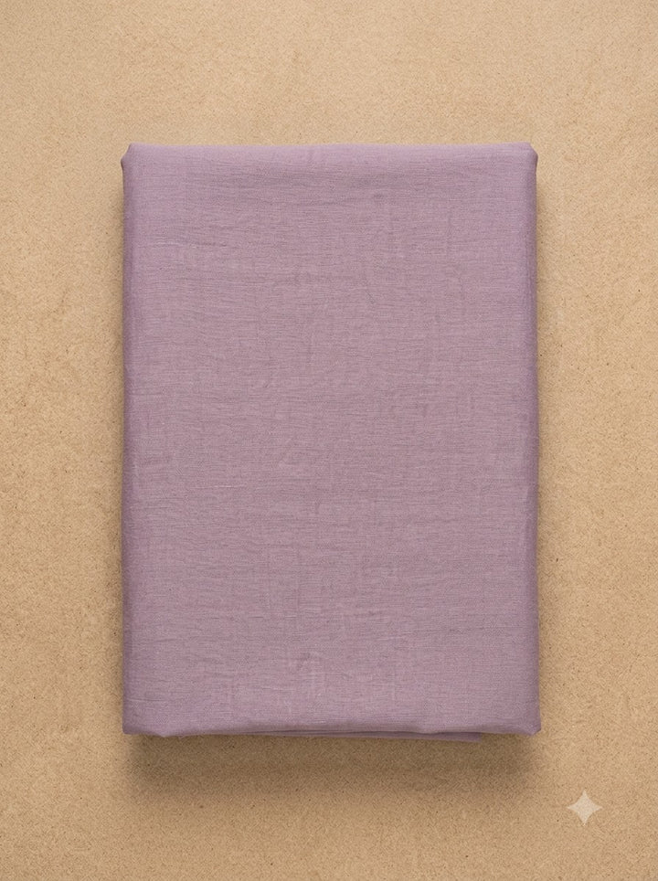 Lavender Chanderi Embroidered Unstitched Dress Material