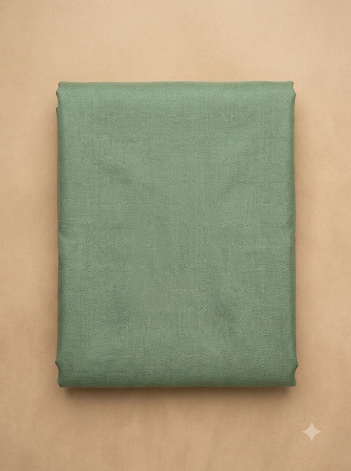Aqua Green Chanderi Embroidered Unstitched Dress Material