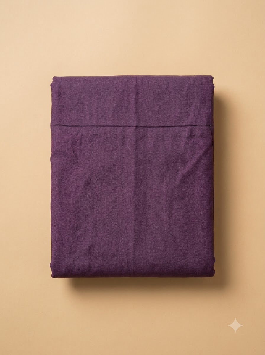 Purple Chanderi Embroidered Unstitched Dress Material