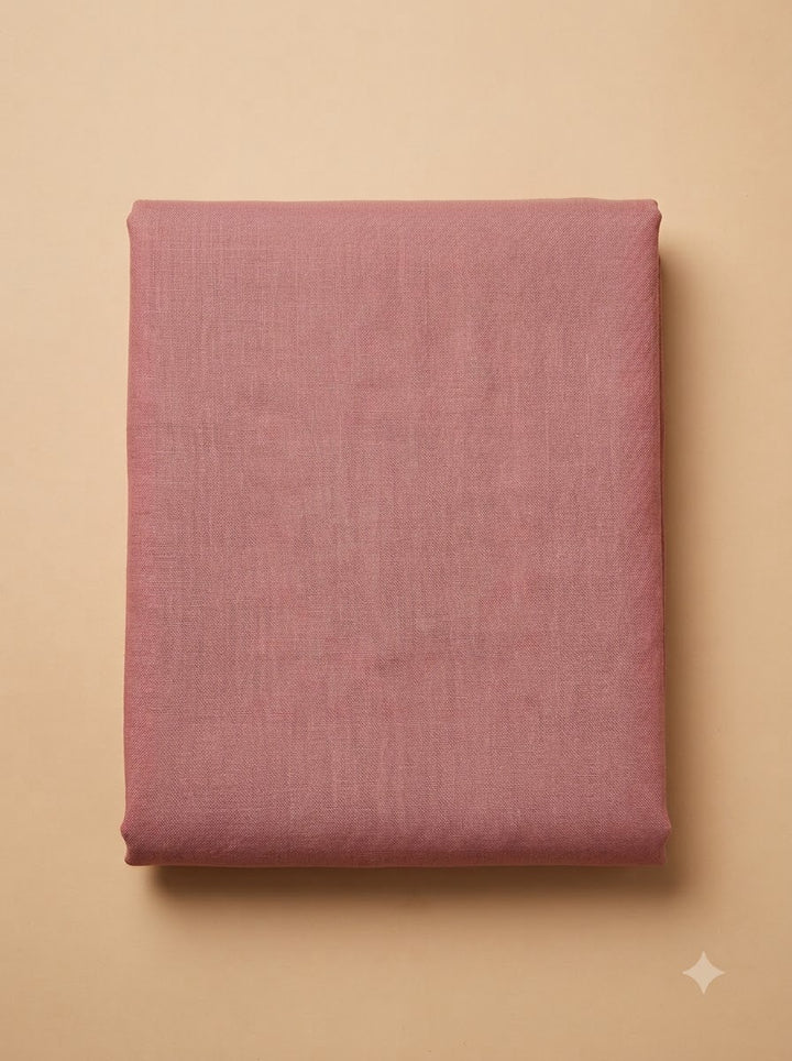 Onion Pink Linen Blend Printed Unstitched Dress Material