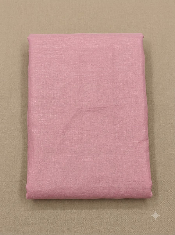Pink Chanderi Embroidered Unstitched Dress Material