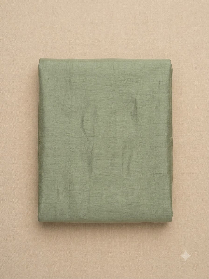 Pista Green Tissue Embroidered Unstitched Dress Material