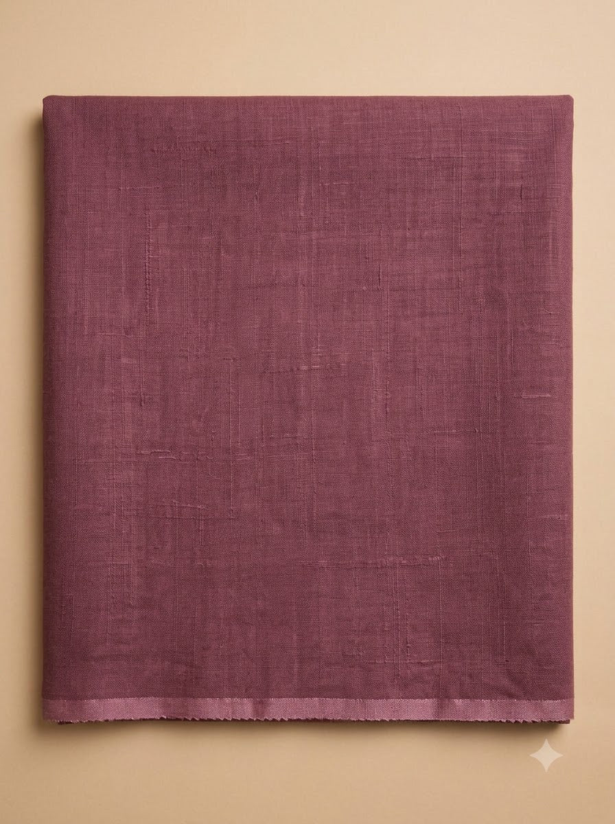 Onion Pink Linen Blend Printed Unstitched Dress Material
