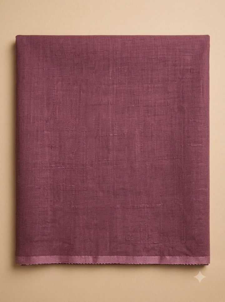 Onion Pink Linen Blend Printed Unstitched Dress Material