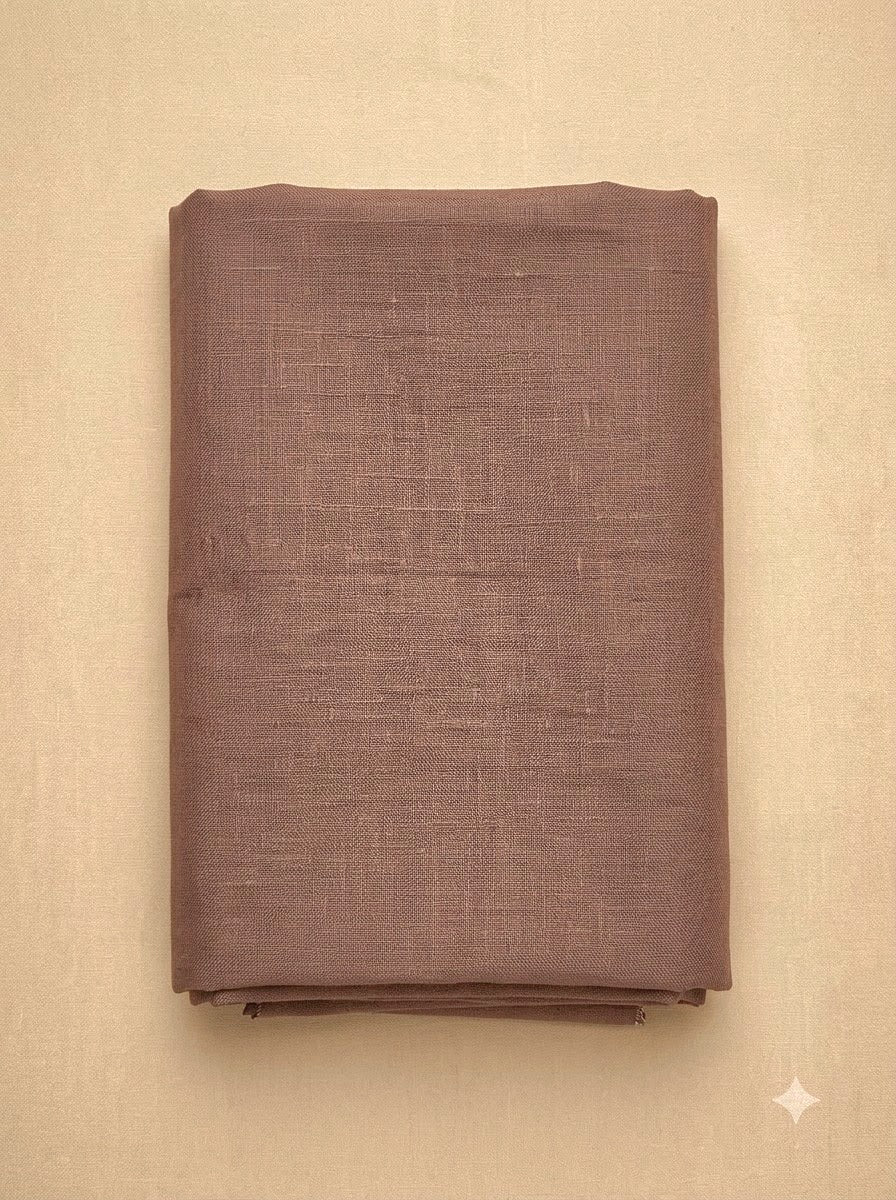 Onion Pink Linen Blend Embroidered Unstitched Dress Material