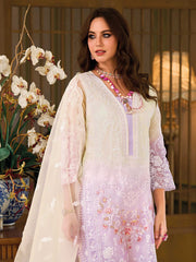 Embroidery Organza Kurta With Pants And Dupatta