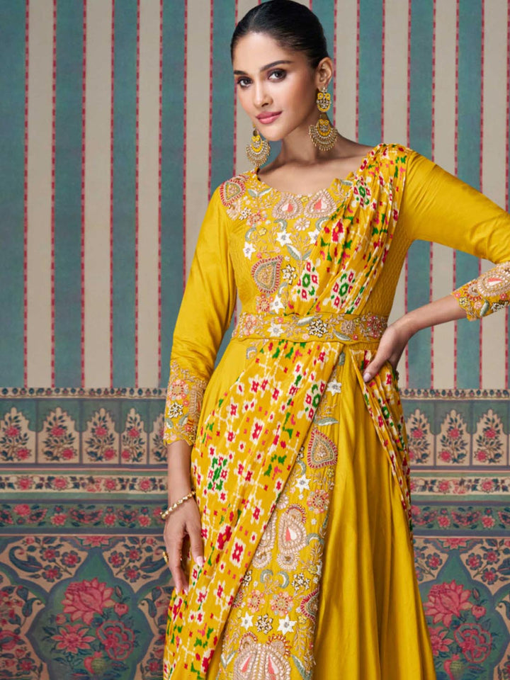 Printed Art Slik Suit With Pant &amp; Dupatta