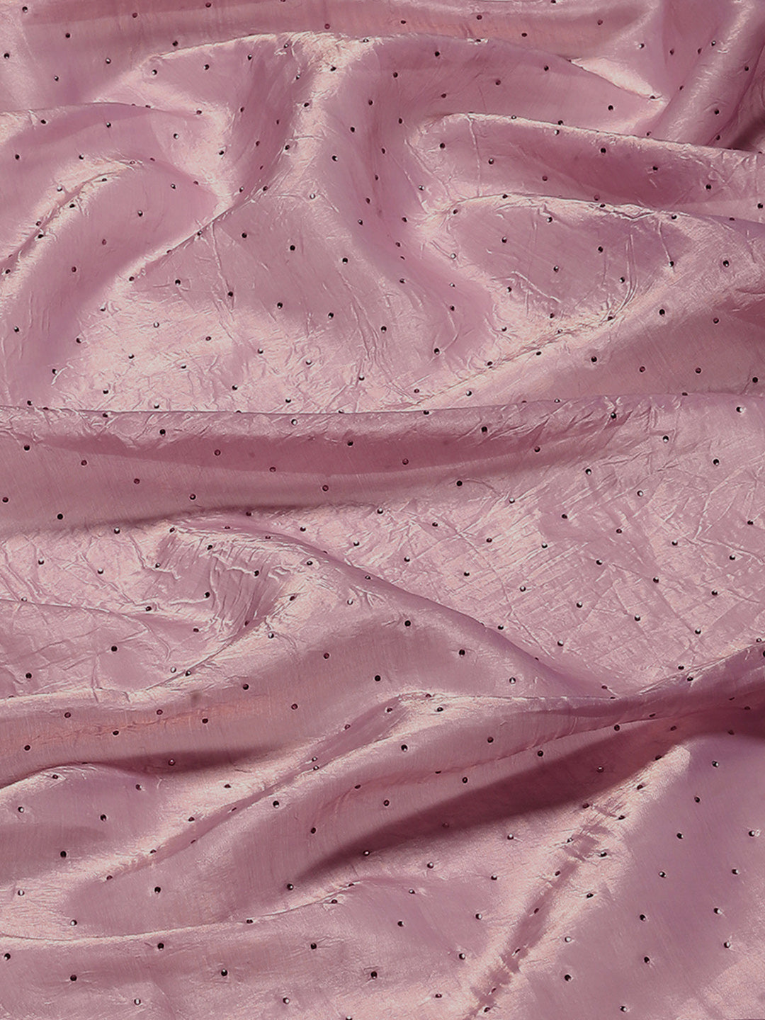 Swarovski Border Art-Chiffon Organza Plain Saree