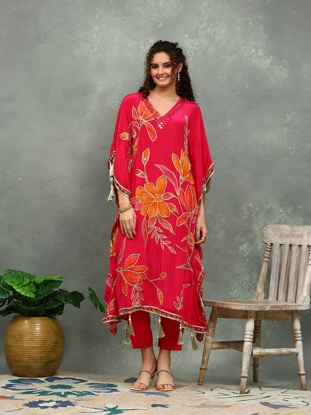 Printed Crepe Kurta With pants