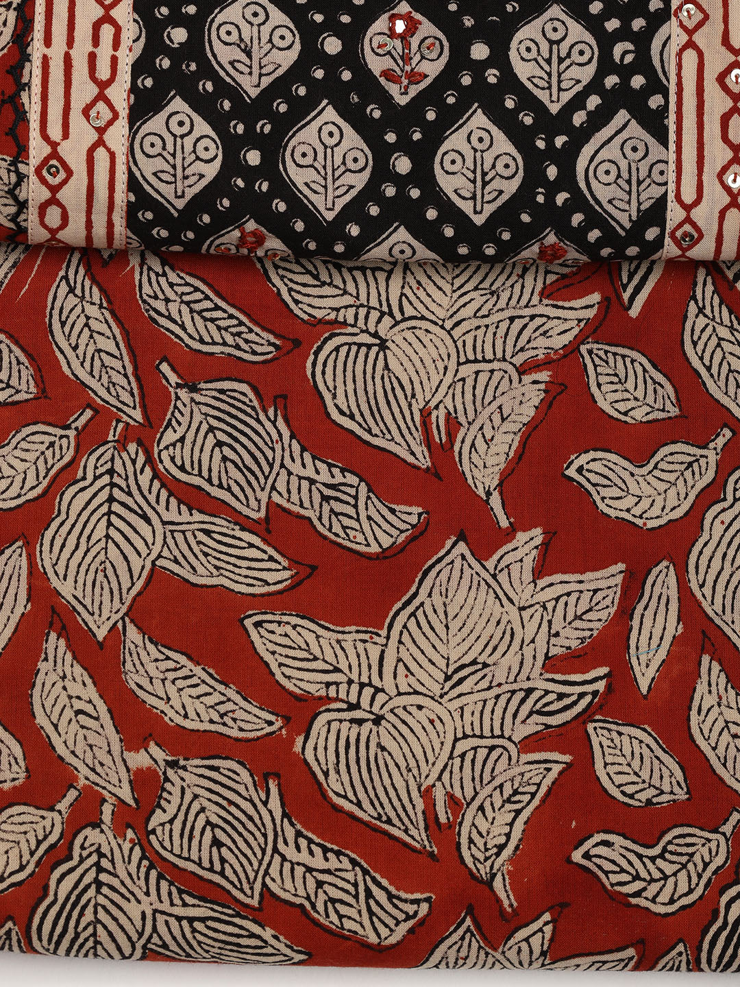 Printed Cotton Blend Unstitched Suit With Dupatta