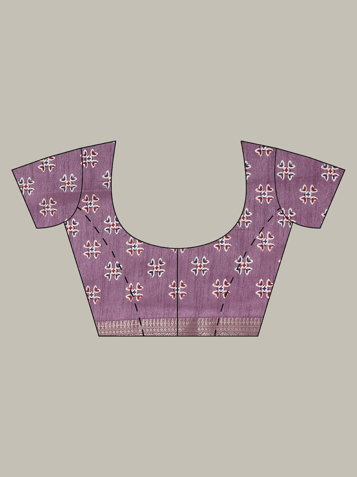 Ajrak Printed Dola Cotton Woven Saree