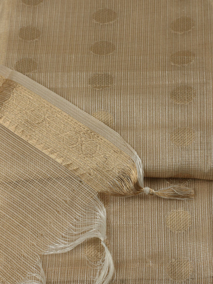 Woven Design Chanderi Unstitched Kurta With Pant &amp; Dupatta