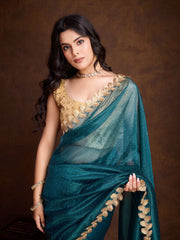 Stone Embroidery Tissue Saree