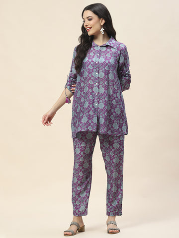 Printed Muslin Kurti With Pants