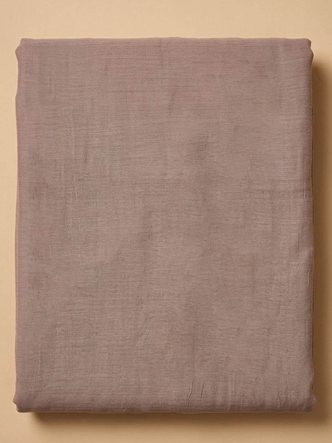 Beige Chanderi Embroidered Unstitched Dress Material