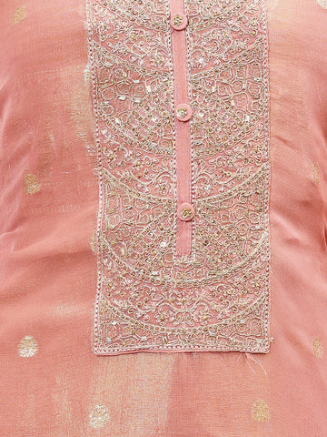 Neck Embroidery Tissue Unstitched Suit Dupatta