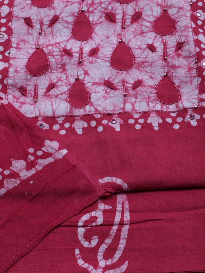 Printed Cotton Blend Unstitched Kurta With Pant &amp; Dupatta