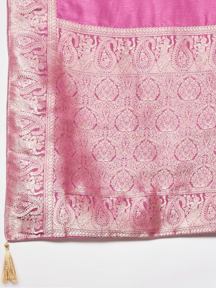 Woven Design Cotton Blend Saree