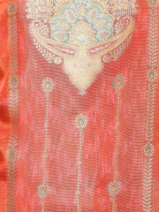 Neck Embroidered Handloom Unstitched Suit With Dupatta