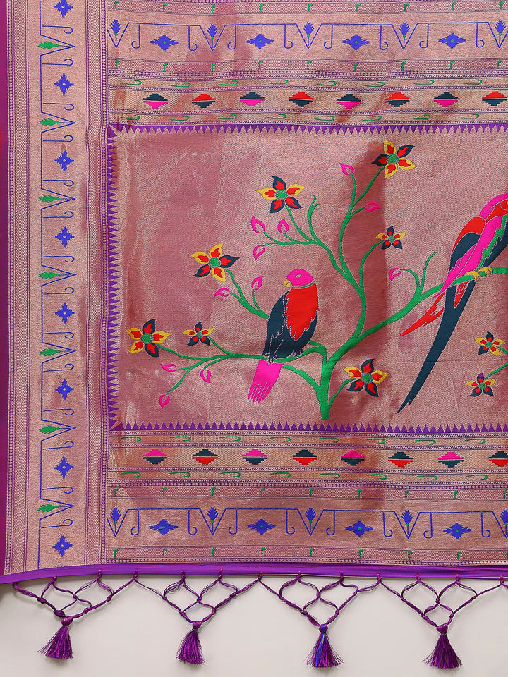 Woven Design Cotton Blend Saree