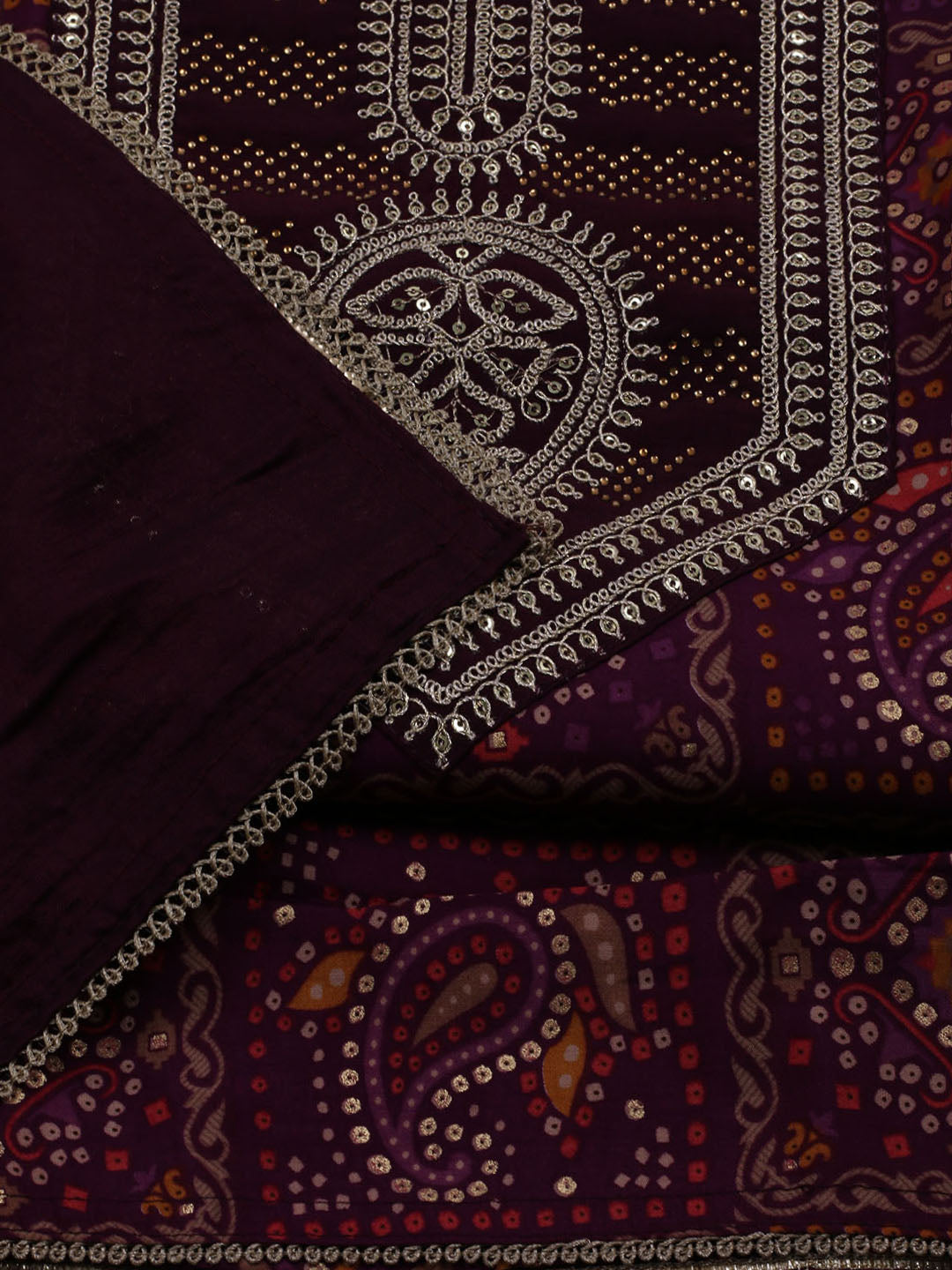 Neck Embroidered Muslin Unstitched Suit With Dupatta