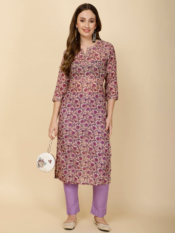 Printed Cotton Kurta Set