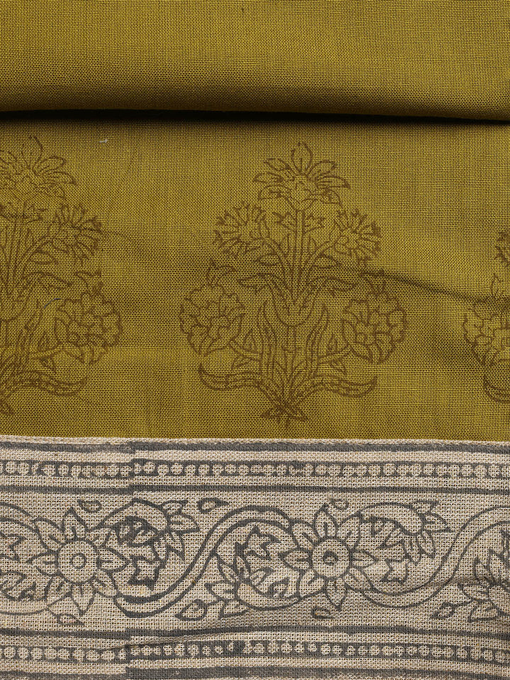 Neck Embroidered Cotton Blend Unstitched Suit With Dupatta