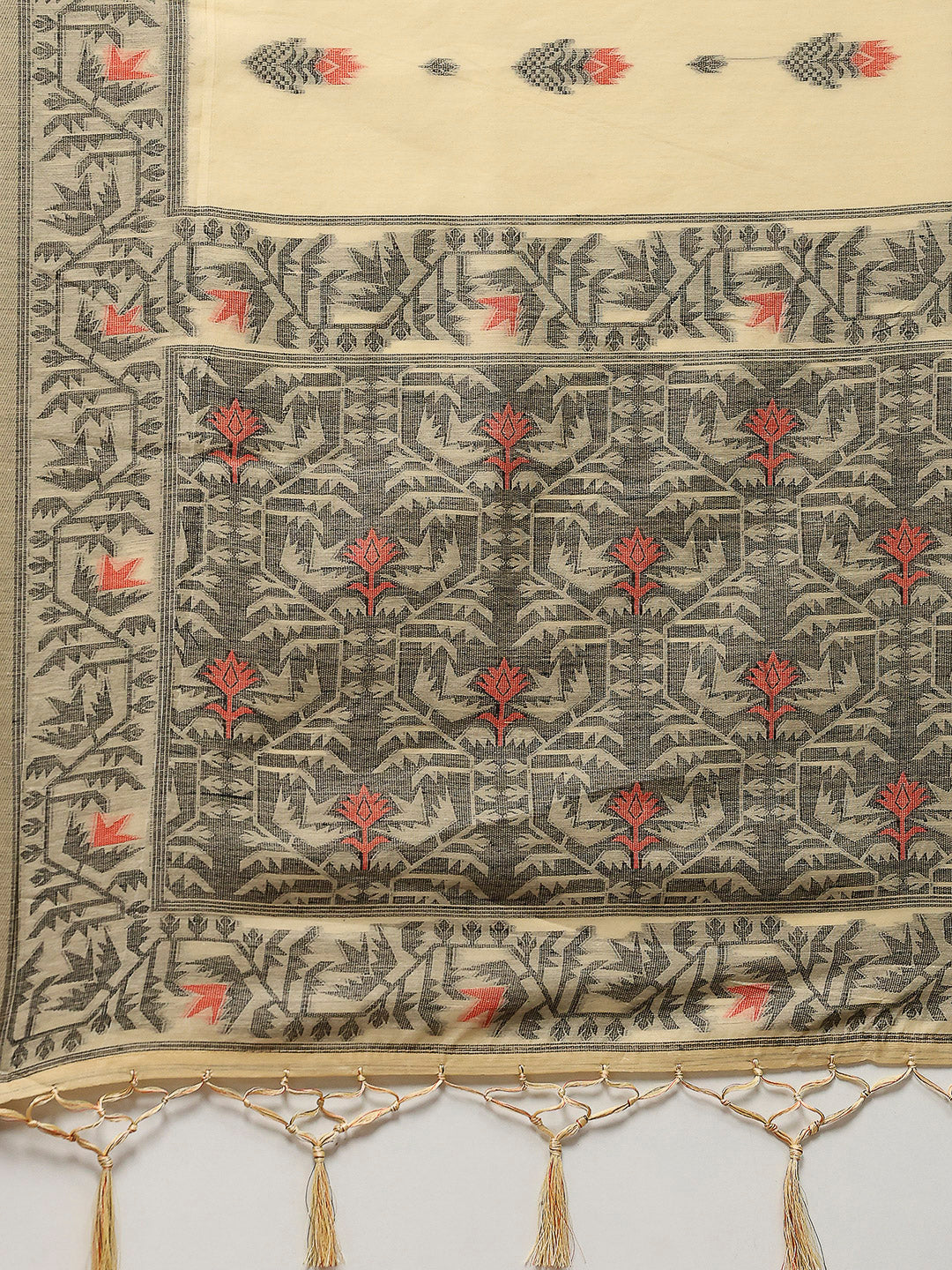 Resham Booti Woven Cotton Blend Saree