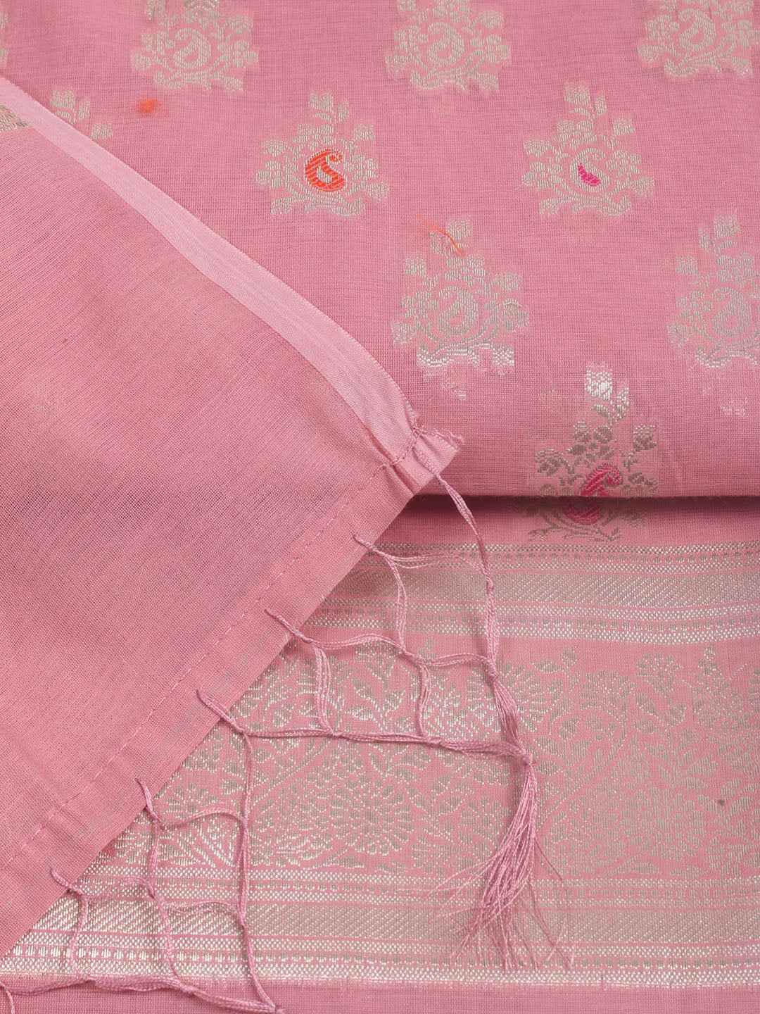 Woven Design Chanderi Unstitched Suit With Pant &amp; Dupatta