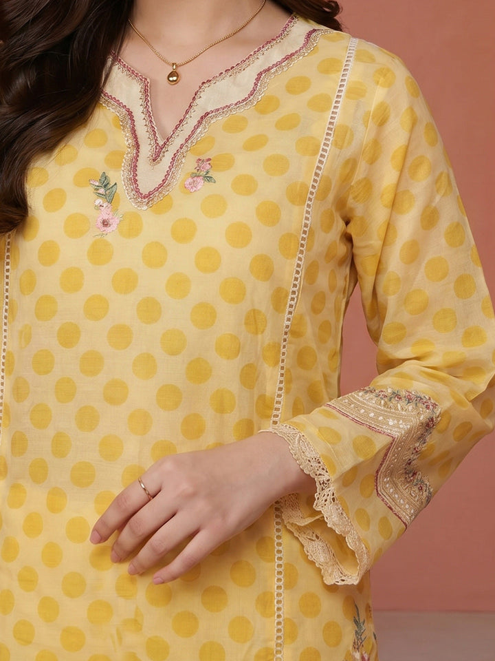 Printed Cotton Blend Kurta Set