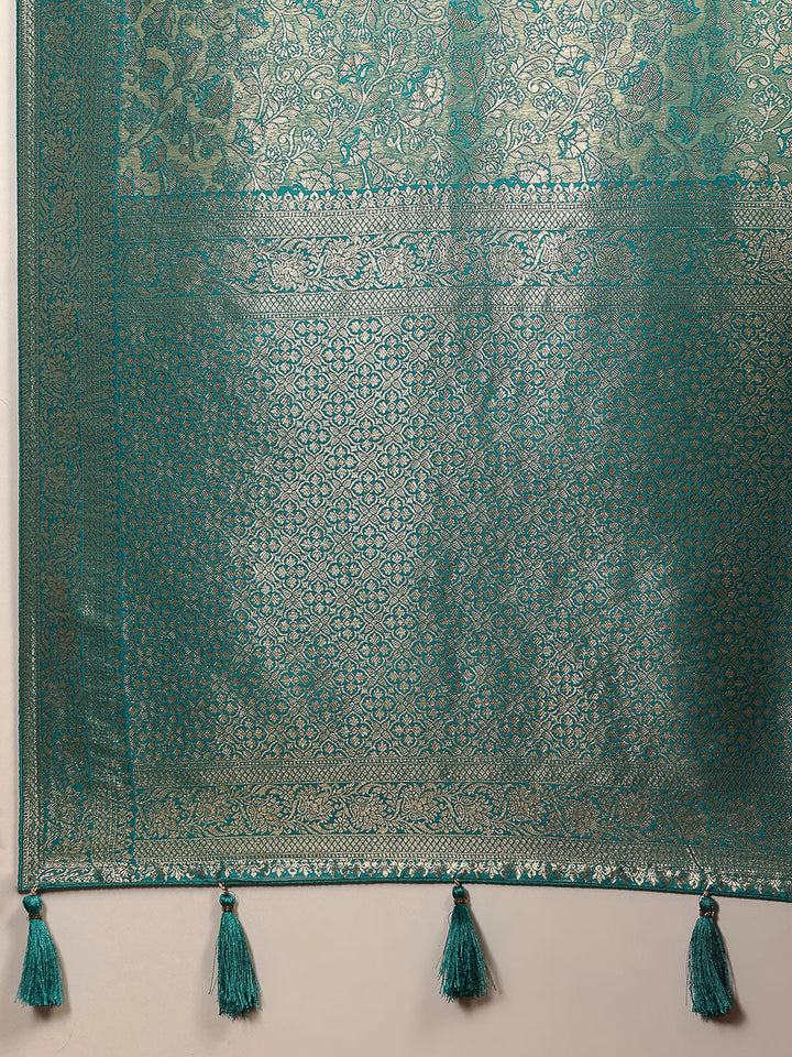 Woven Design Satin Saree