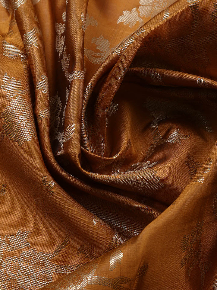 Banarasi Chanderi Unstitched Suit With Pant &amp; Dupatta